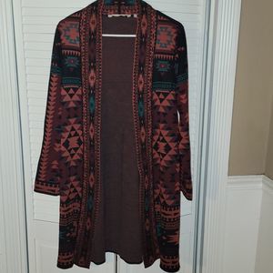 Soft Surroundings Long Open Front Sweater Small